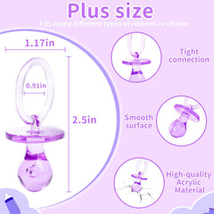 ZYFLSQ purple pacifiers for party decor and table scatter at celebrations