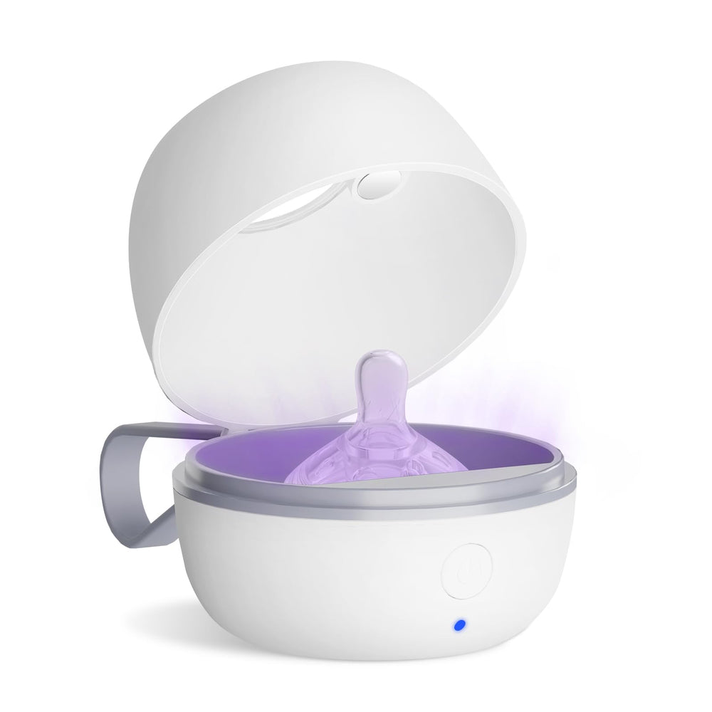 Zyntieu pacifier sanitizer top view showing quick cleaning capability