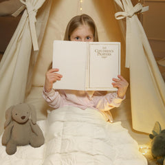 zzlamb down-filled toddler comforter soft-shell—warmth with breathable sleep surface