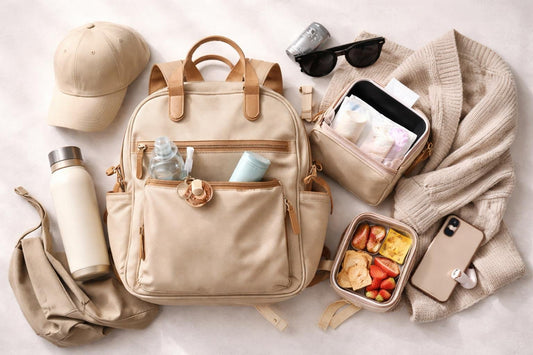Beginner-friendly mom accessories laid out for daily errands