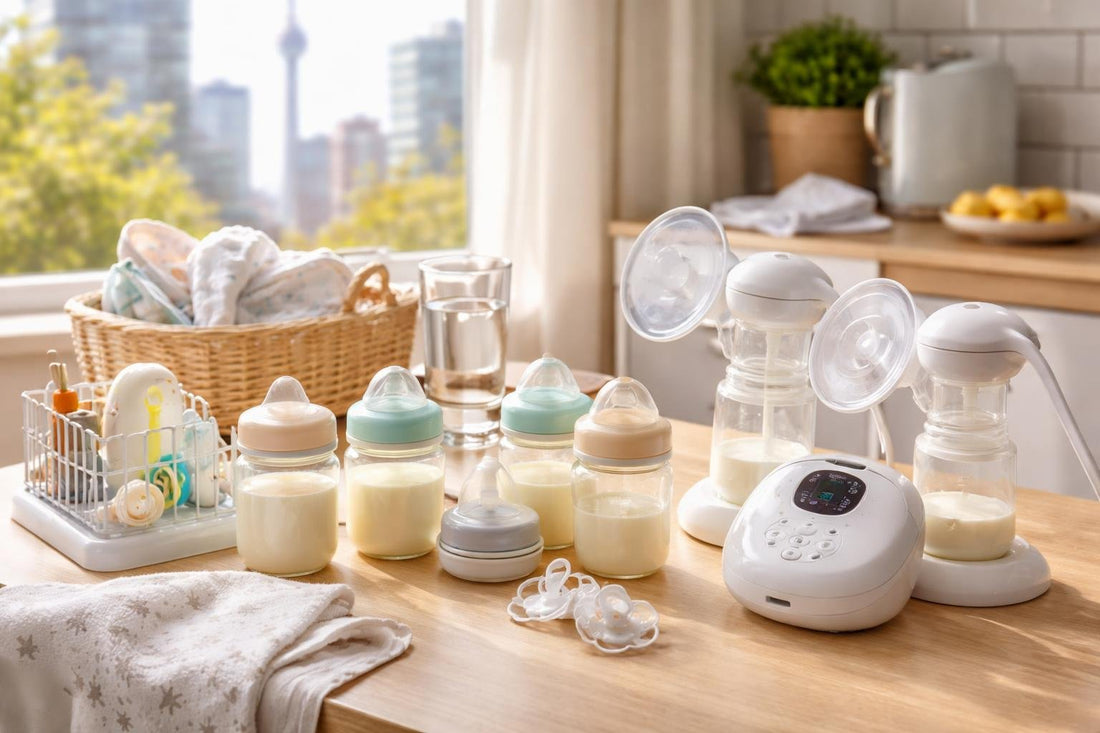 Toronto parent with budget-friendly baby feeding kit