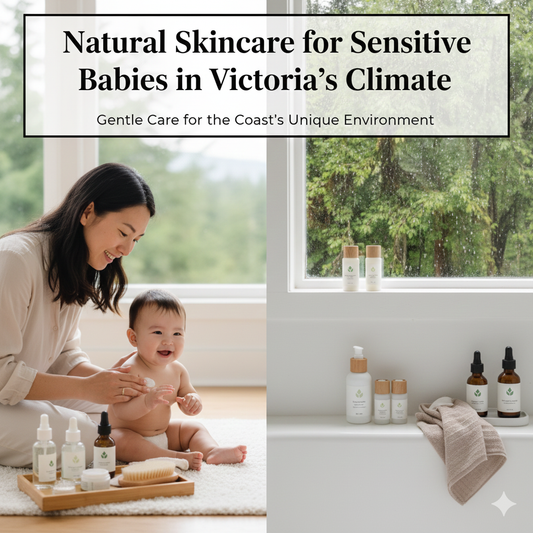 Natural skincare for sensitive babies in Victoria's climate - BC baby care guide