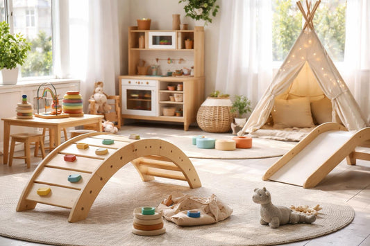 Parent choosing safe activity and playtime toys in Ontario