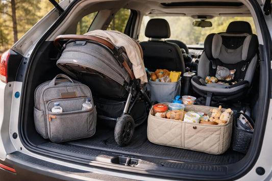 Stroller and car accessories packed for Ontario errands