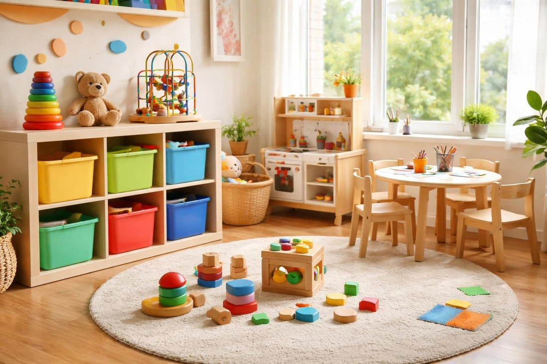 Daycare playtime gear and storage solutions