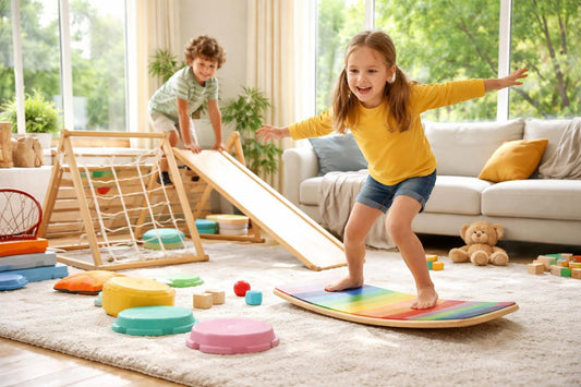 Kids enjoying seasonal indoor and outdoor activity playtime