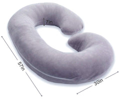 1 MIDDLE ONE pregnancy pillow folded into wedge to relieve leg swelling
