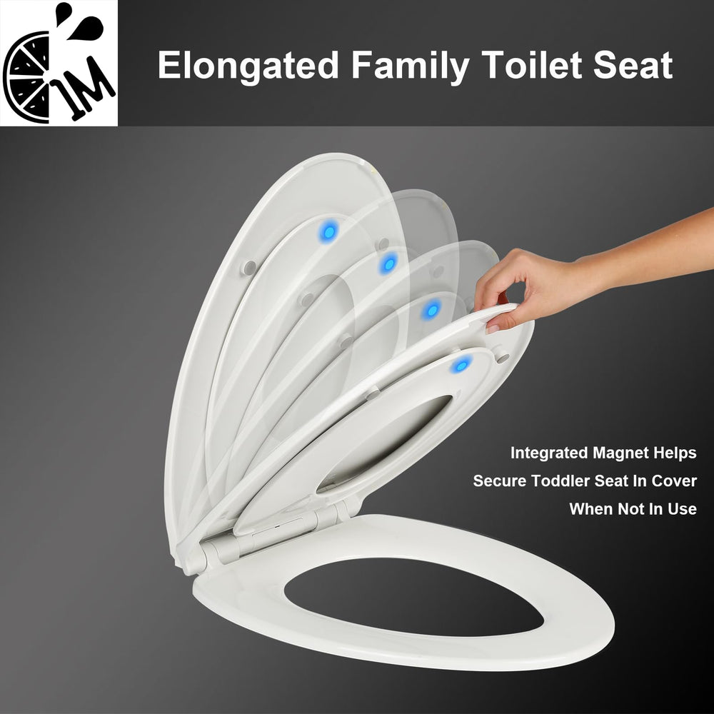 1M toilet seat anti-wiggling design maintains stability