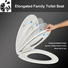 1M toilet seat anti-wiggling design maintains stability