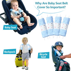 1one-enjoy closeup of fabric detail on baby car seat straps cover for soft touch.