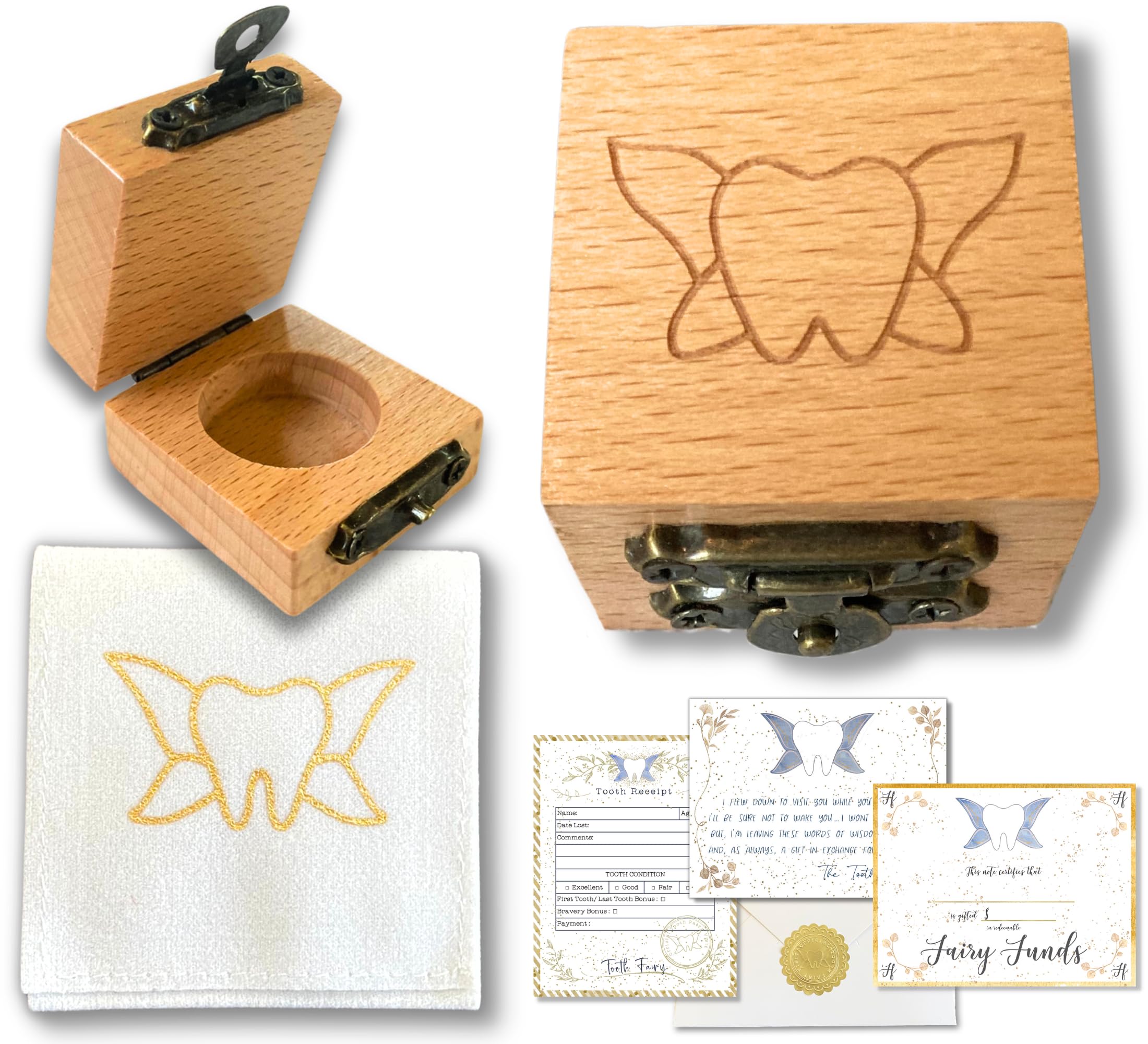 20 Moments of Tooth tooth box with clasp secures a tiny keepsake for bedtime rituals.