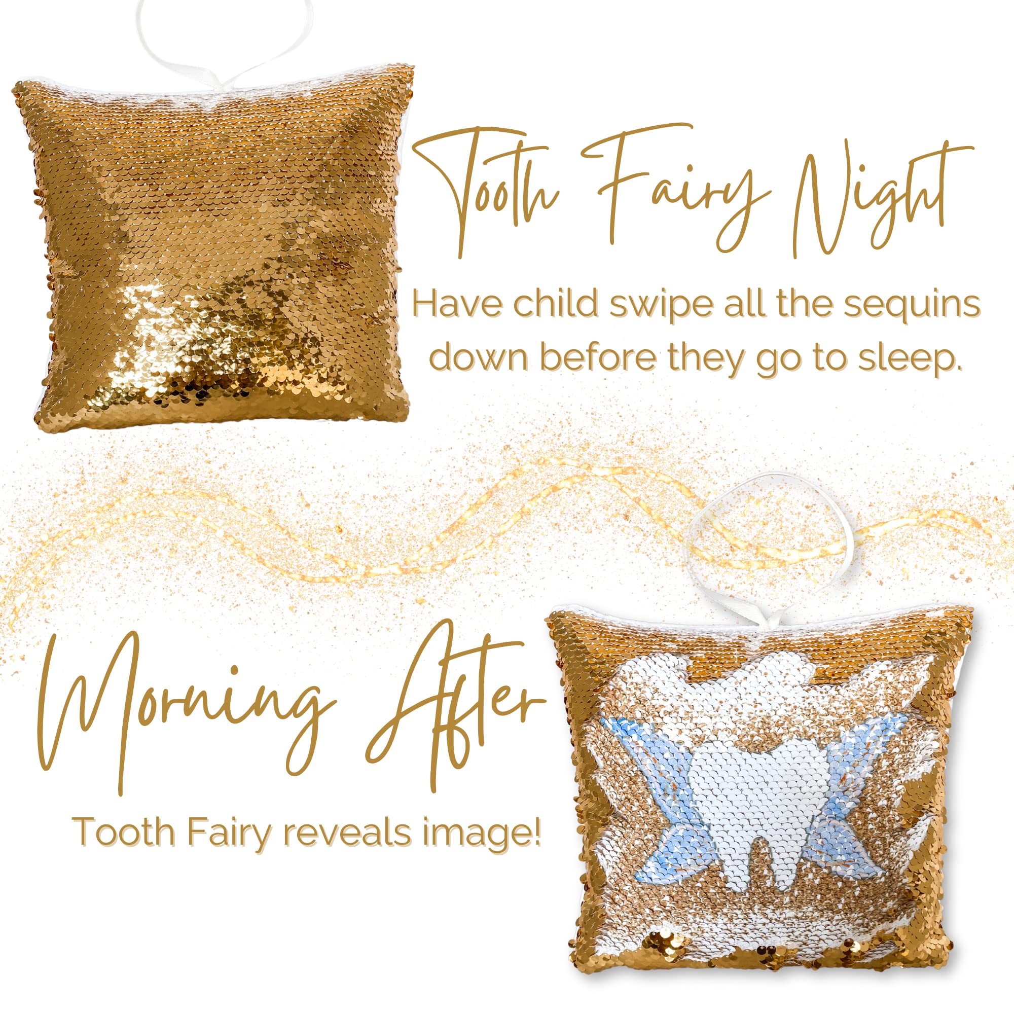 20 Moments of Tooth Tooth Fairy Pillow reversible sequins color-change for playful customization