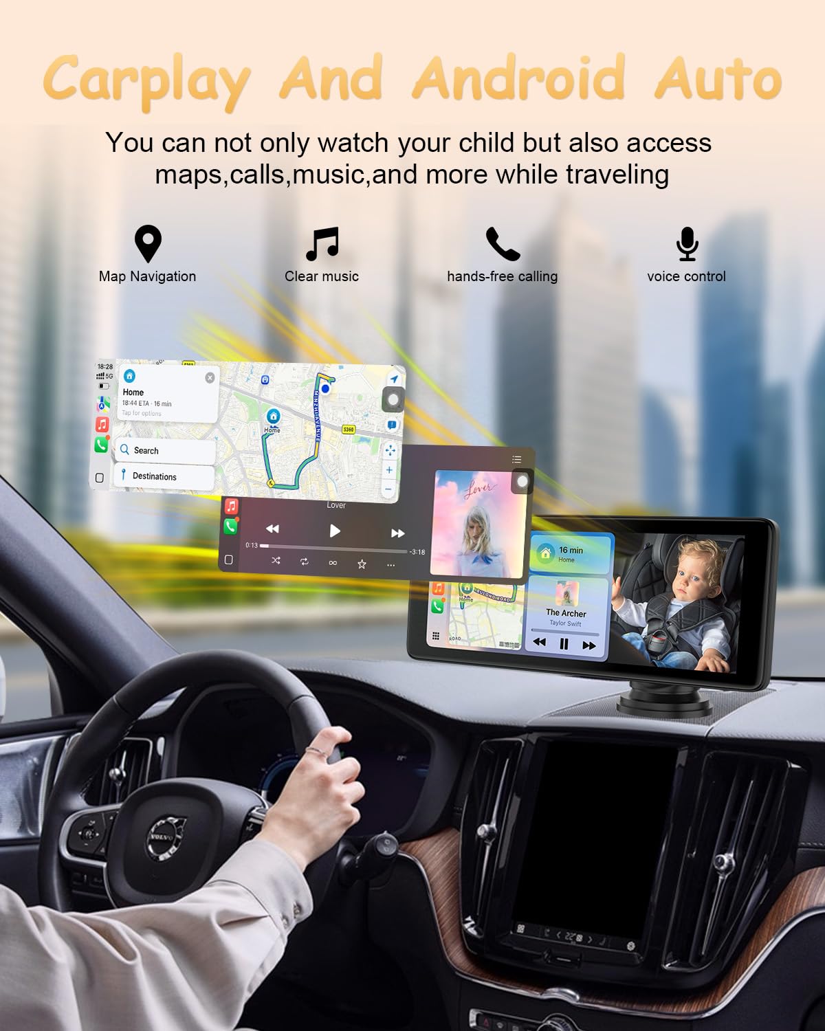 25HOURS YJ1 1080p camera wide-angle captures broad backseat view