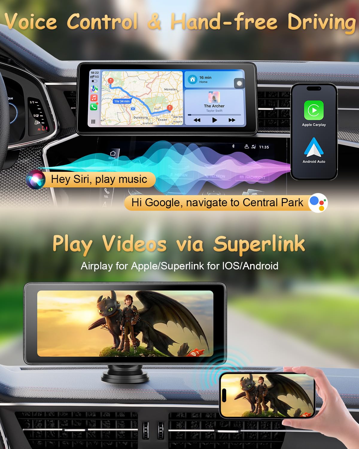 25HOURS YJ1 four-way audio outputs for soothing audio through car system