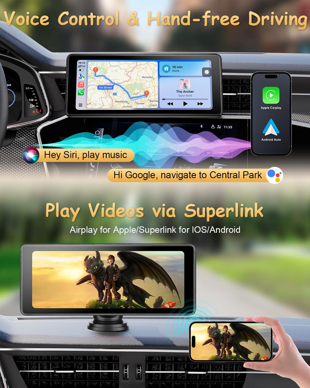 25HOURS YJ1 four-way audio outputs for soothing audio through car system