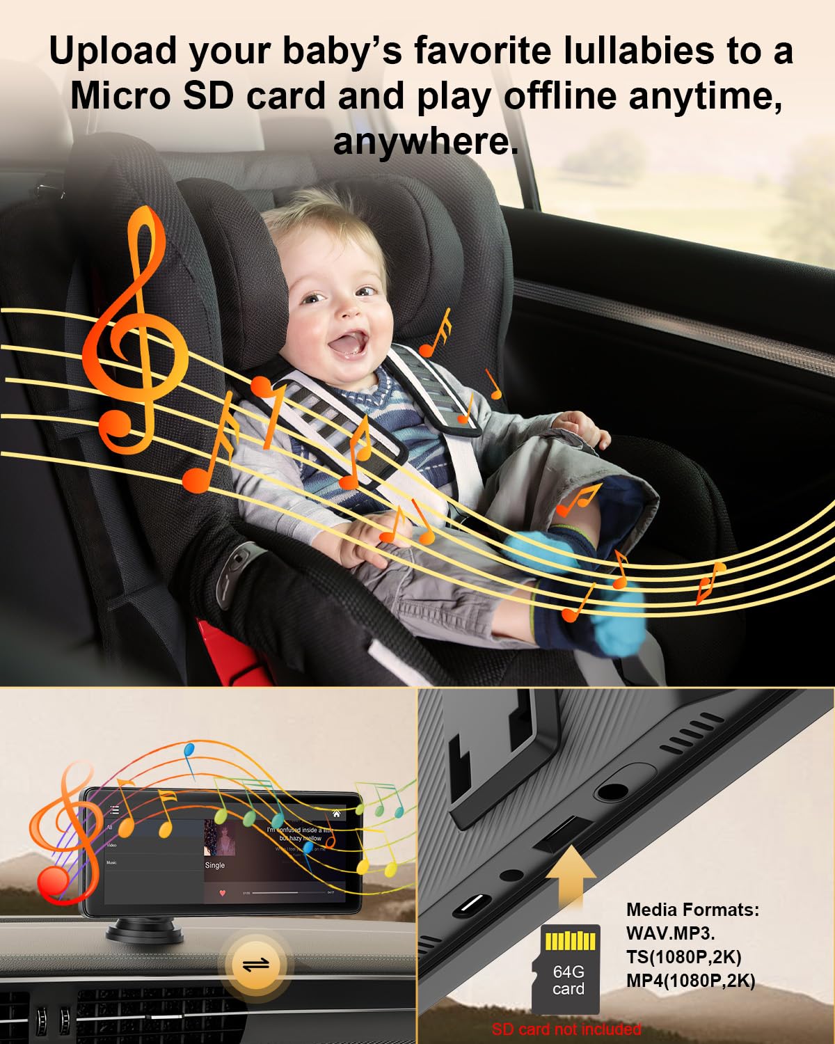 25HOURS YJ1 dual mounting options allow dash or vent installation