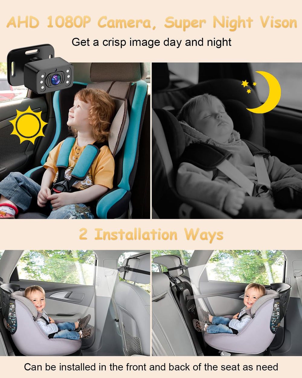 25HOURS YJ1 night vision preserves clarity without disturbing baby at night