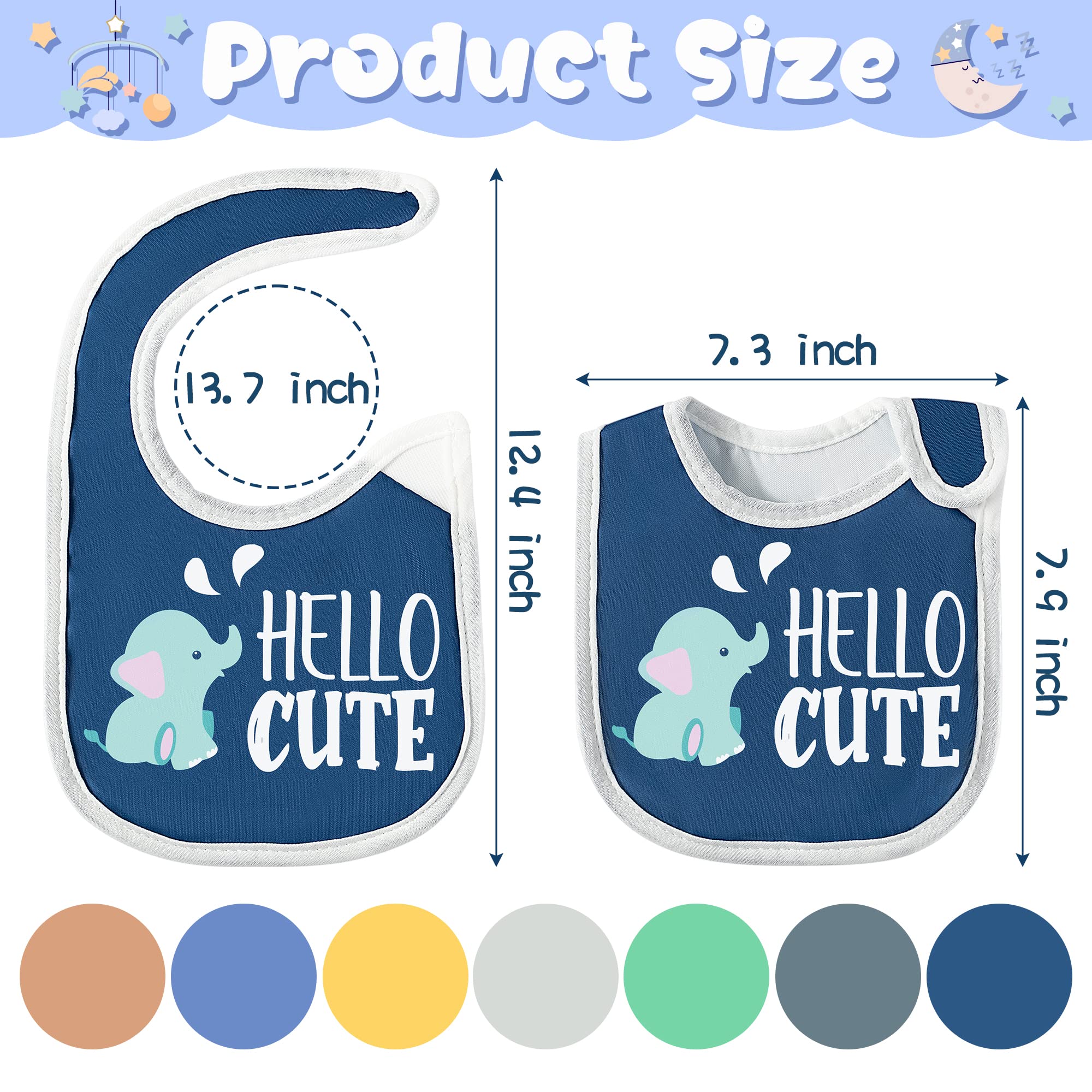 2ooya baby bib doughnut pattern delivers breathable cotton and dry skin comfort.