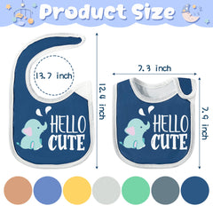 2ooya baby bib doughnut pattern delivers breathable cotton and dry skin comfort.