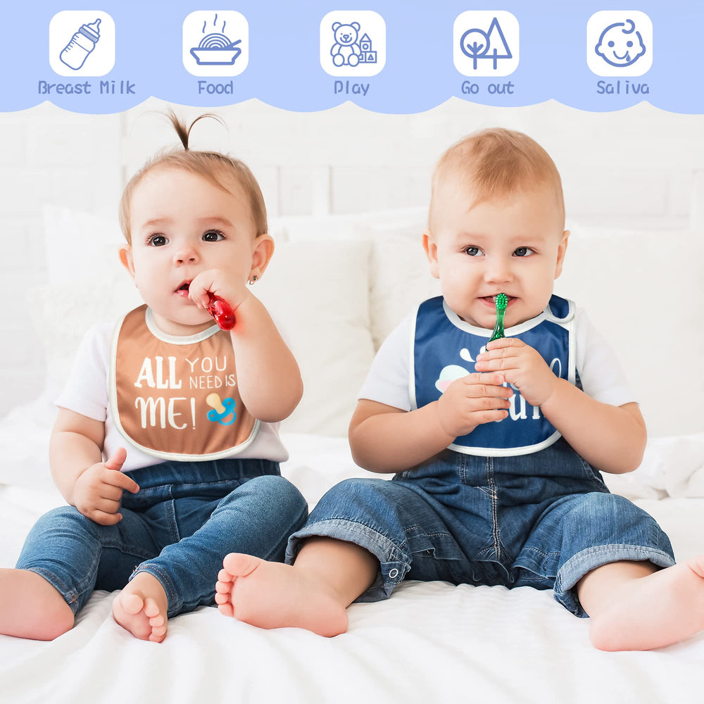 2ooya pacifier pattern bib easy-to-clean and reuse after meals.