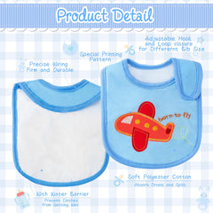 2ooya baby bib football pattern helps protect clothing through feeding.