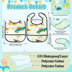 2ooya baby bibs crown pattern helps busy toddlers eat with less mess.