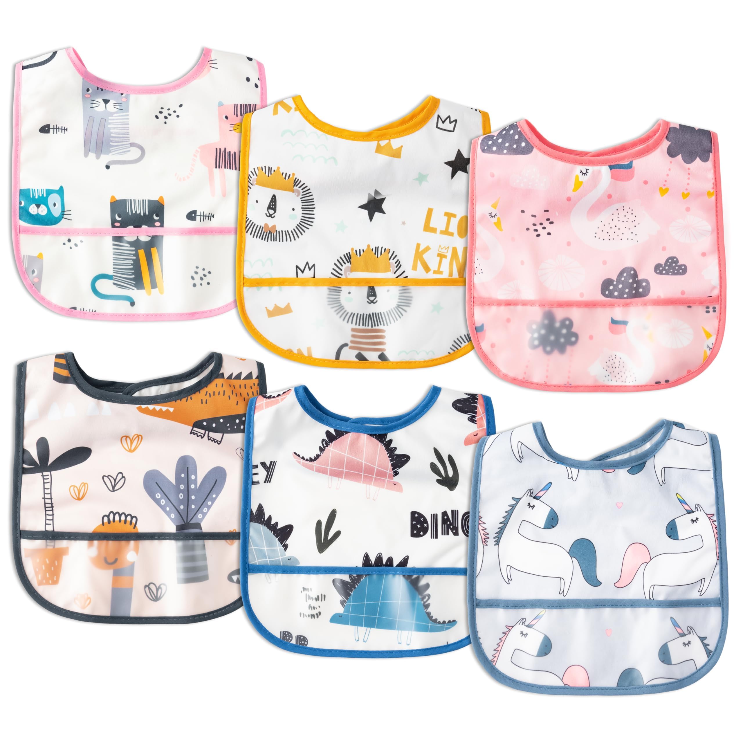 2ooya baby bibs six patterns provide mess protection during meals