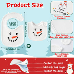 2ooya Christmas bib snowman print closeup festive photos and comfort