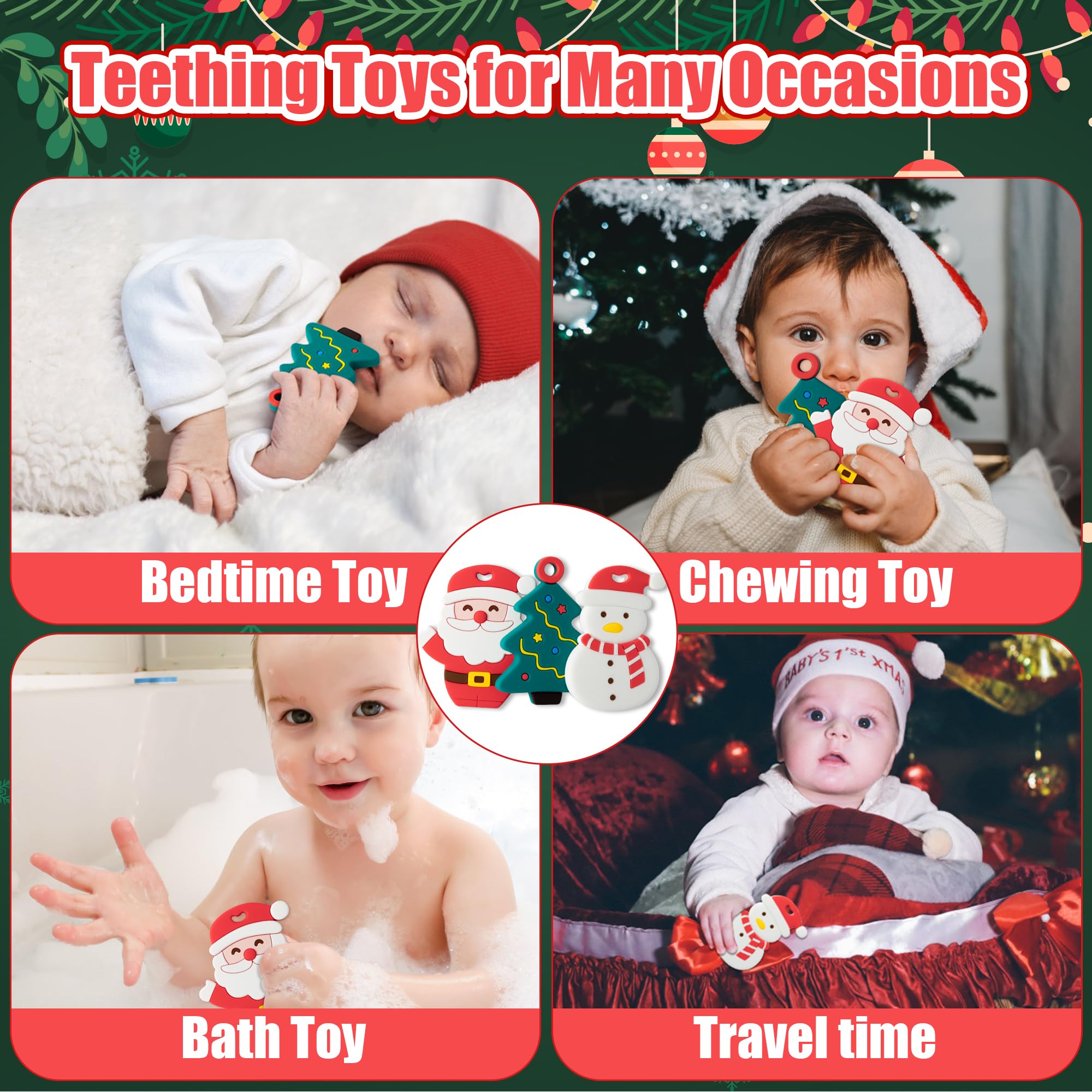 2ooya Christmas teether dishwasher-safe for quick cleaning