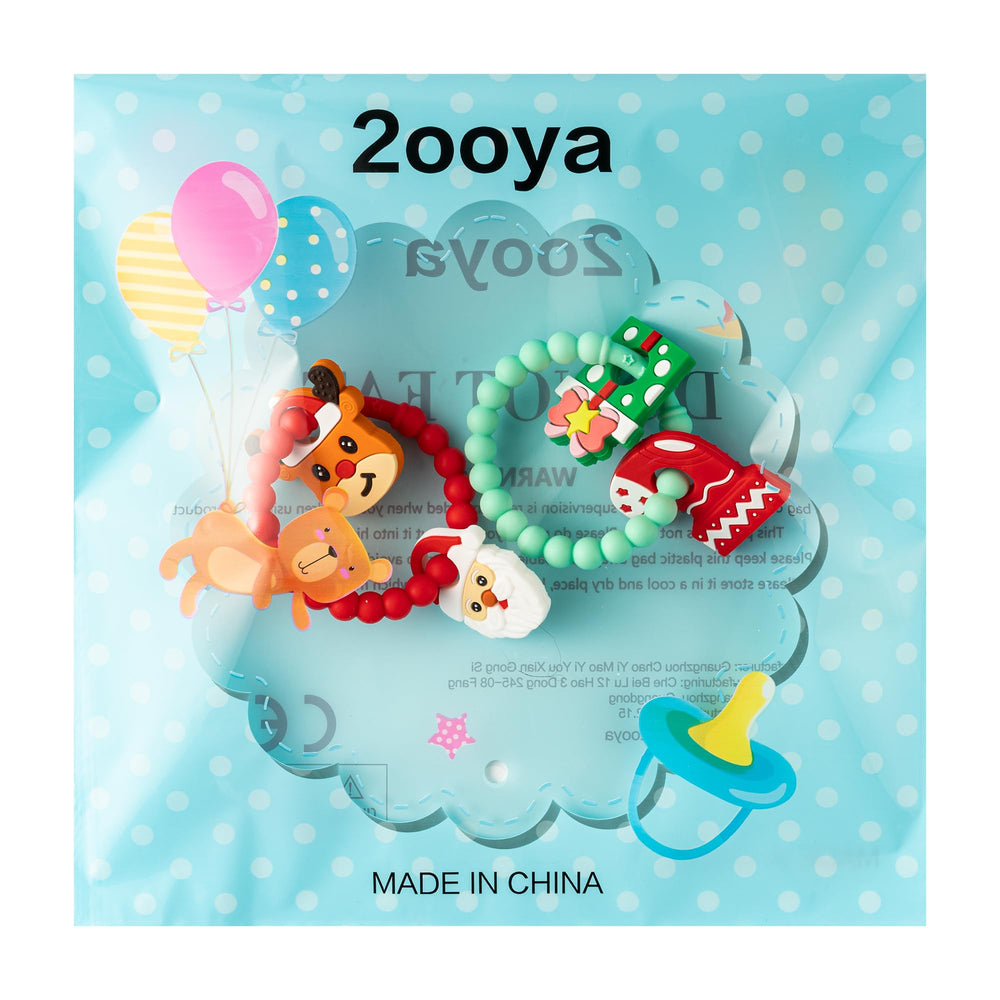 2ooya Christmas teether easy-clean design is dishwasher-safe.