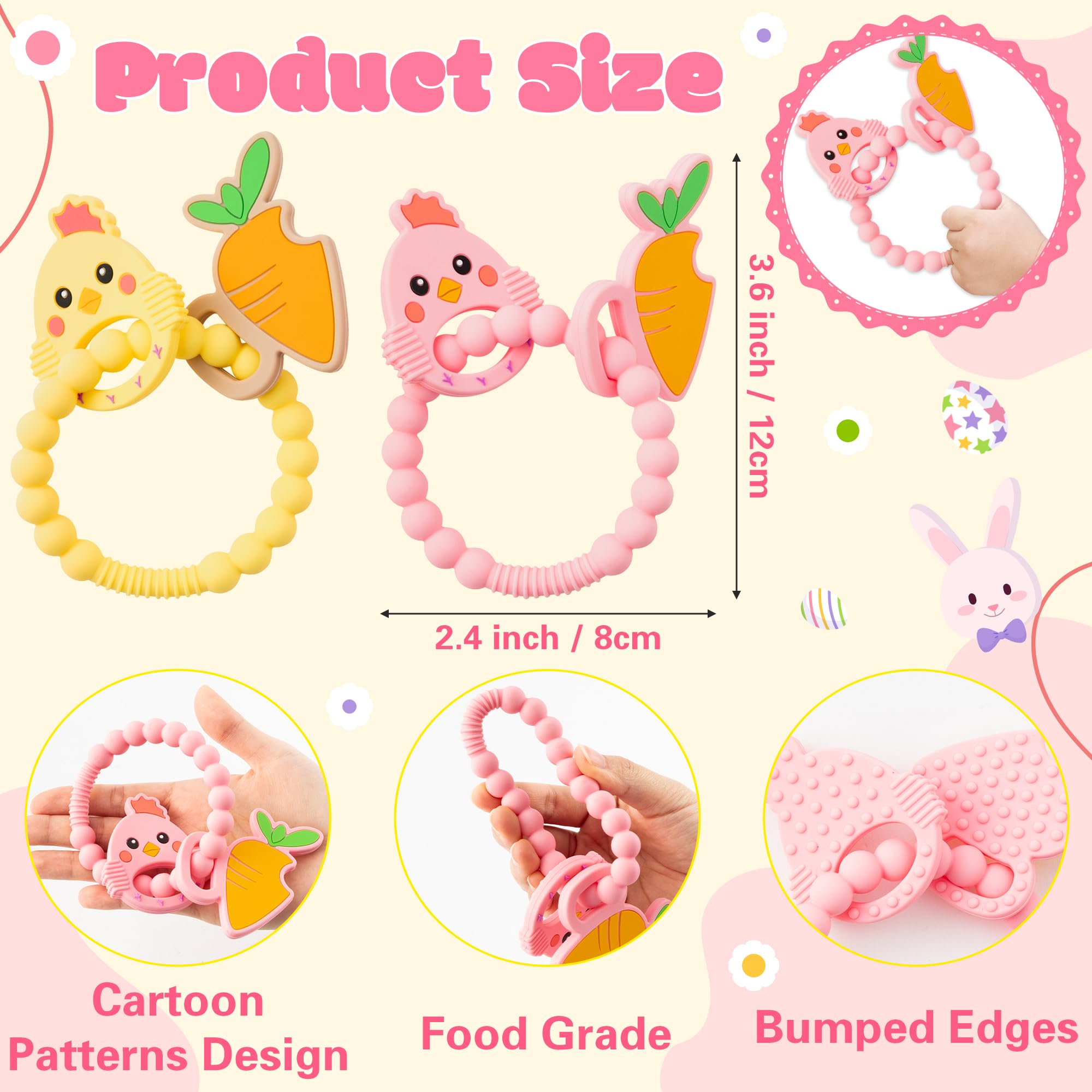 2ooya silicone teether yellow chick – soothing texture for gums