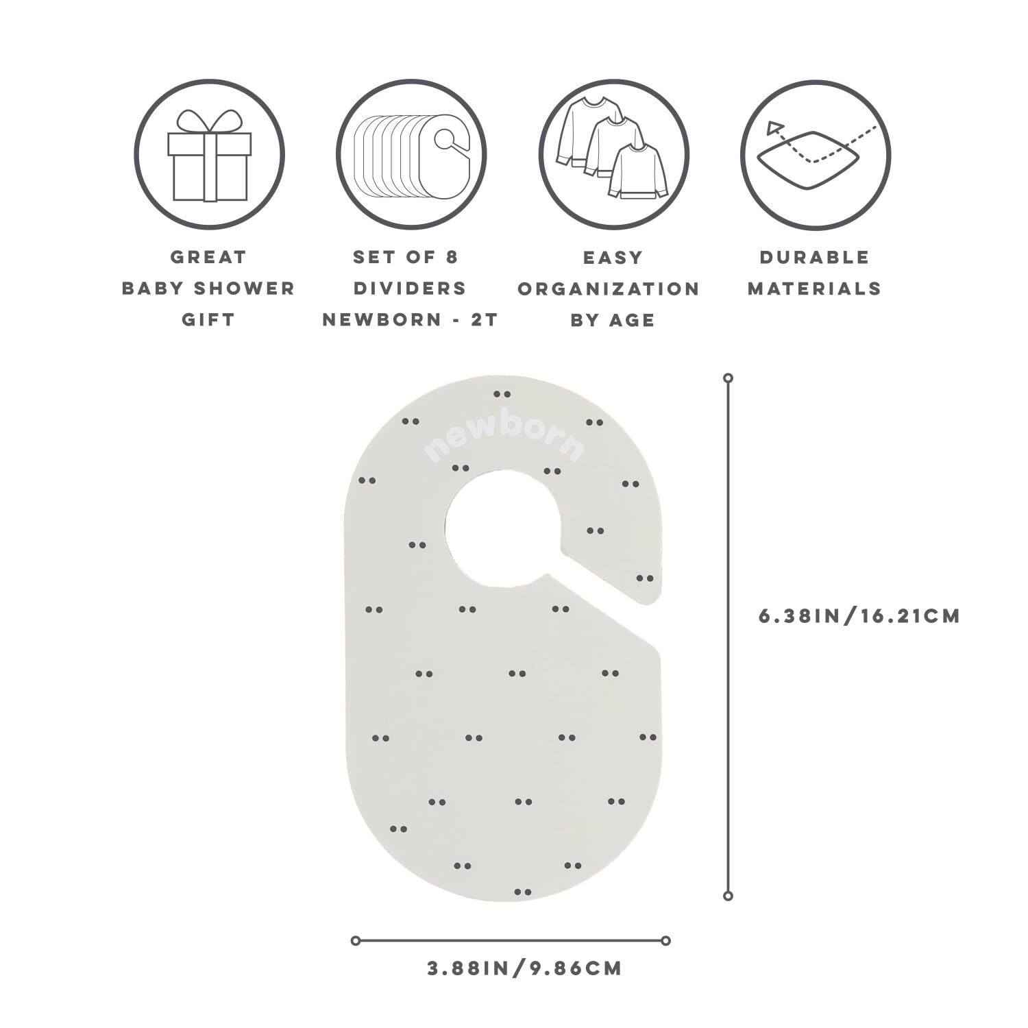 3 Sprouts closet dividers 6-9 month labels simplify daily dressing.
