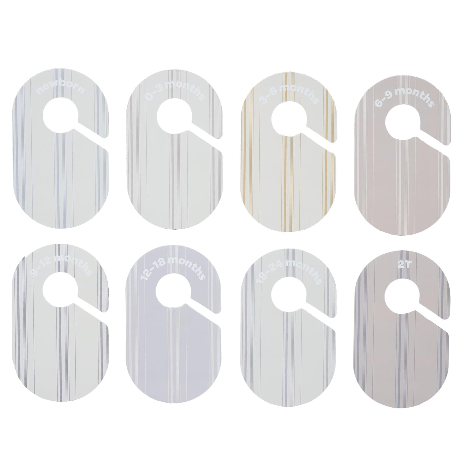 3 Sprouts closet dividers in a neatly organized nursery setting.