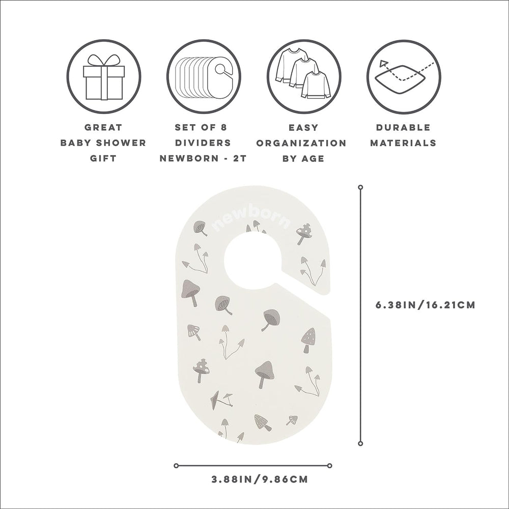 3 Sprouts closet dividers 8pc labels visible for quick size checks