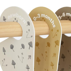 3 Sprouts closet dividers 8pc mushroom side view highlights gender-neutral design