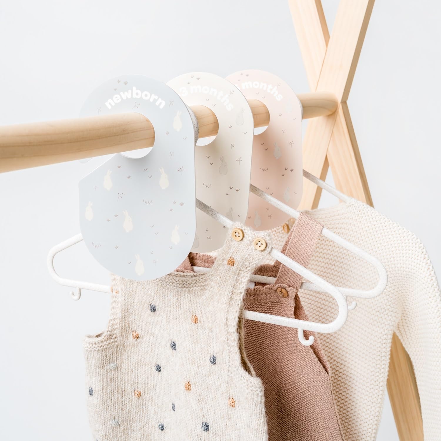 3 Sprouts Rabbit dividers offer easy access and visibility in closet