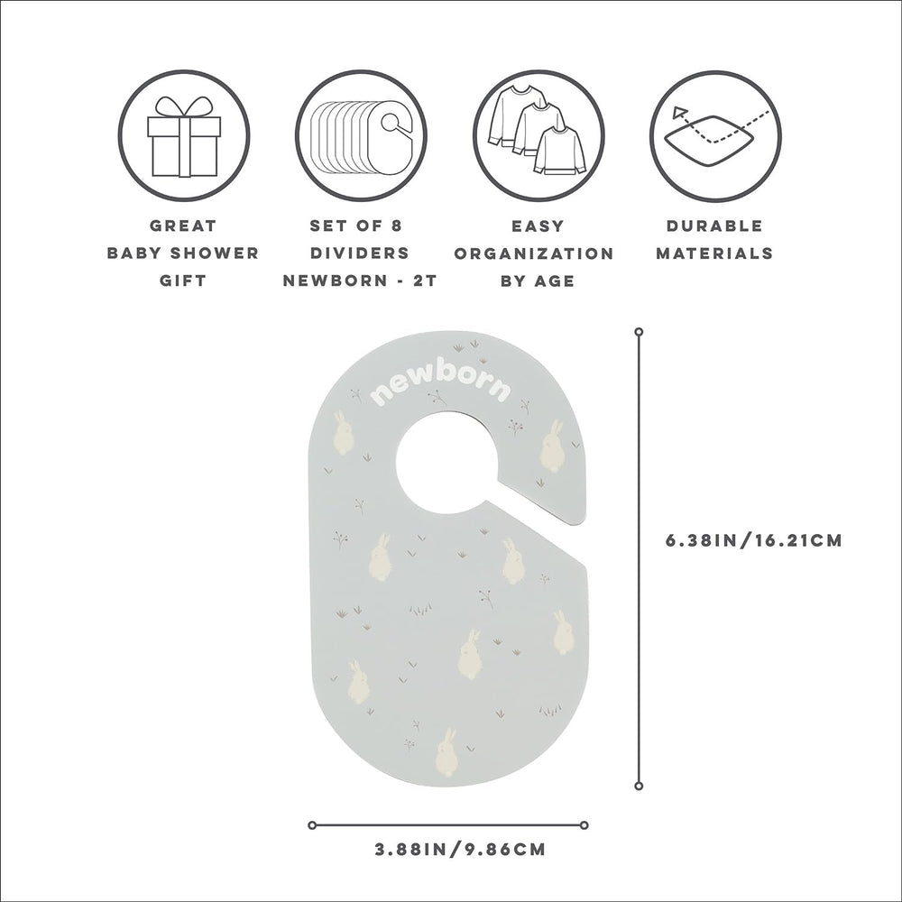 3 Sprouts Rabbit dividers in soft Nordic colors complement nursery decor