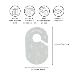 3 Sprouts Rabbit dividers in soft Nordic colors complement nursery decor
