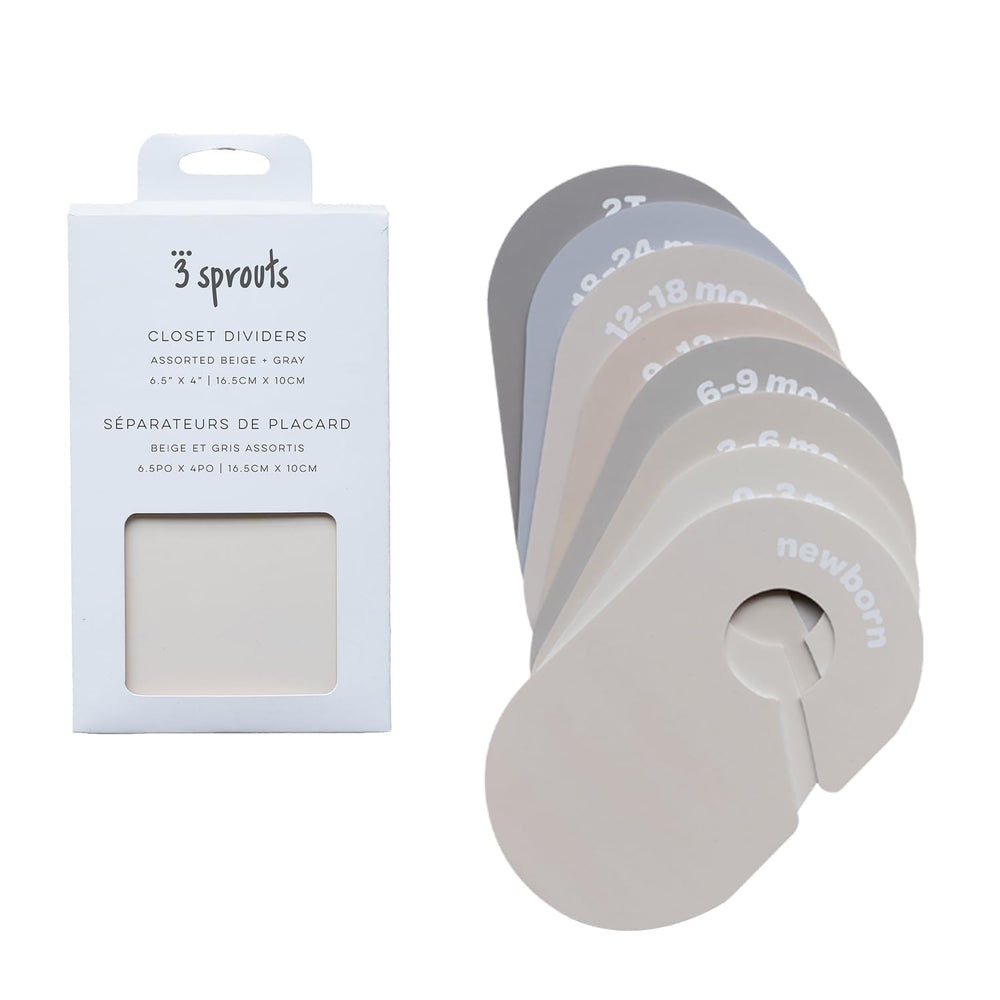 3 Sprouts closet dividers fit standard rods for easy installation