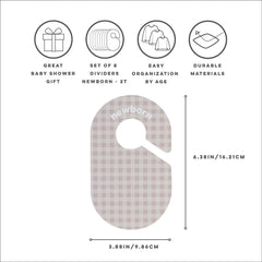 3 Sprouts size-labels newborn to 2T help organized wardrobe at a glance.