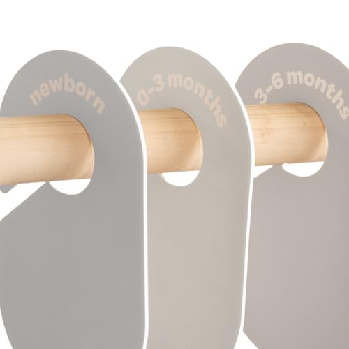 3 Sprouts baby closet dividers size labels dual-sided for quick outfit sorting