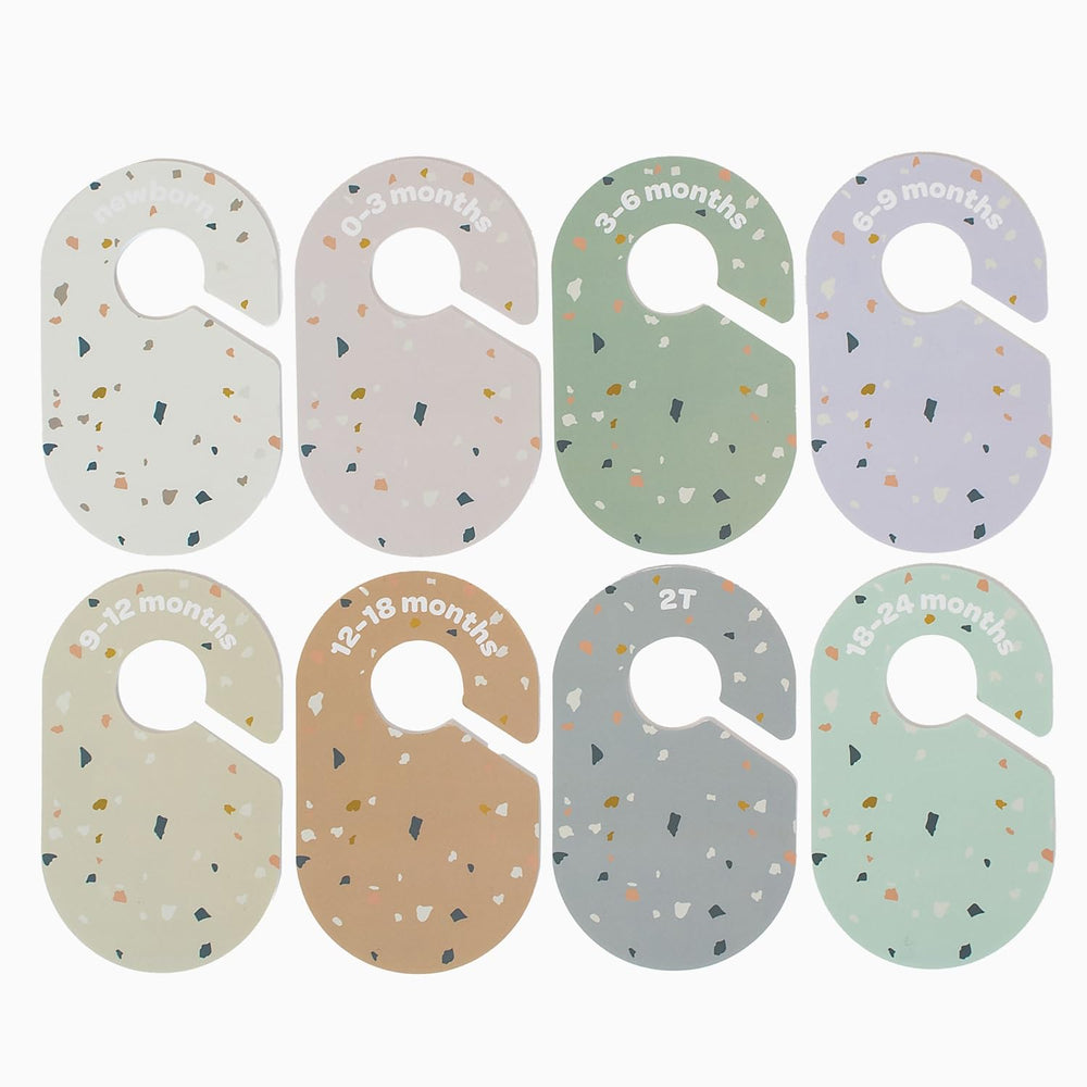 3 Sprouts terrazzo 3-6m 6-9m 9-12m 12-18m 18-24m labels