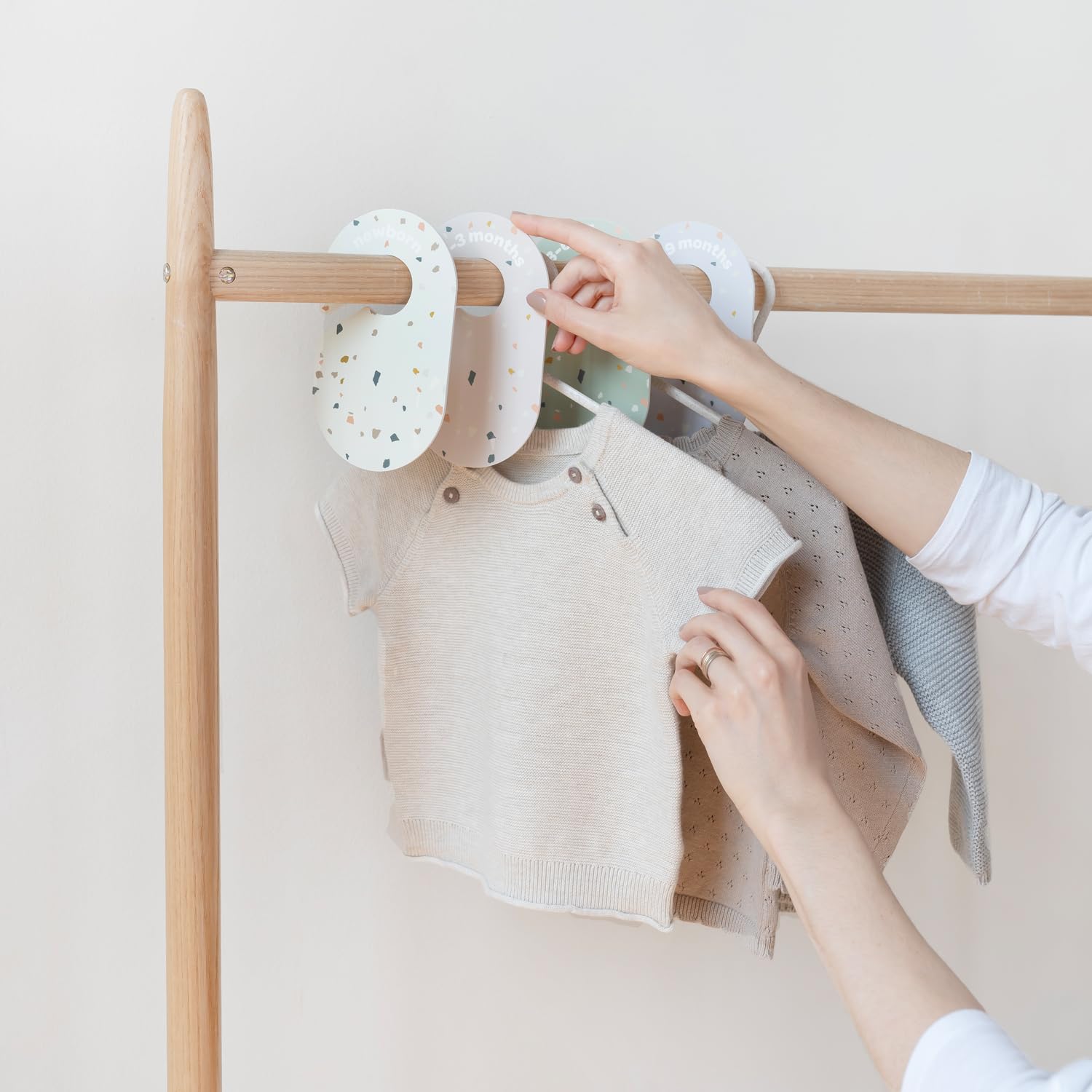 3 Sprouts terrazzo gender-neutral design fits many decor styles