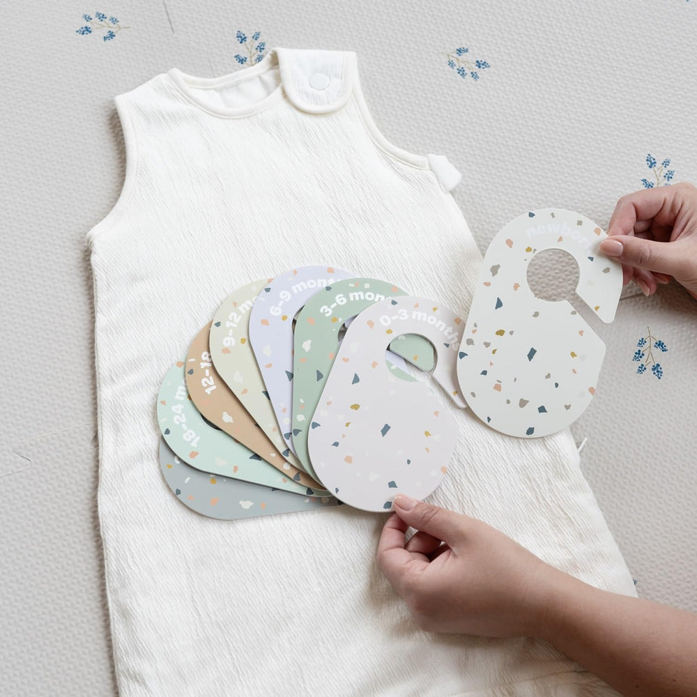 3 Sprouts terrazzo soft nordic colors for gender-neutral nursery