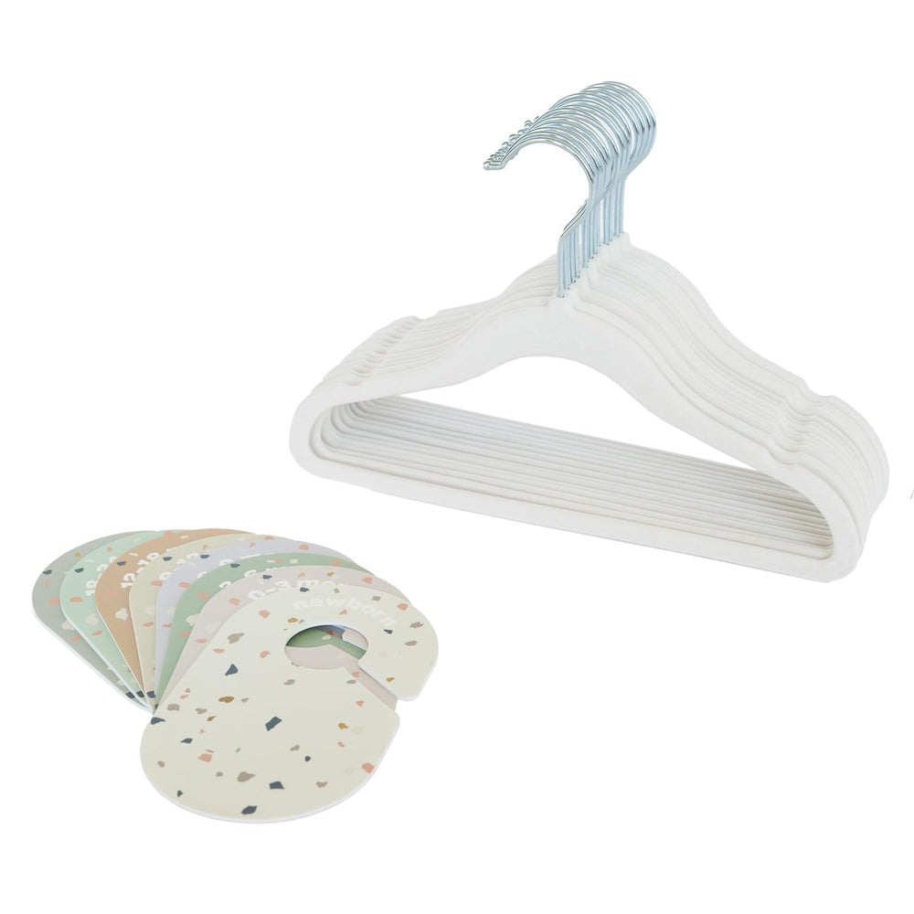 3 Sprouts closet organizer set cream hangers for easy baby wardrobe access