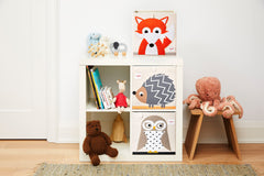 3 Sprouts collapsible storage cube image highlights space-saving design.