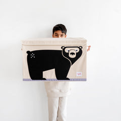 3 Sprouts collapsible toy bin folded flat saves space between play sessions.