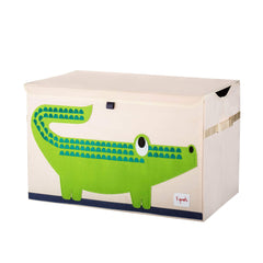 3 Sprouts large toy chest with crocodile lid for organized playroom storage