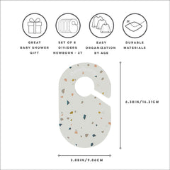 3 Sprouts nursery hangers neatly organizing baby clothes in a full closet