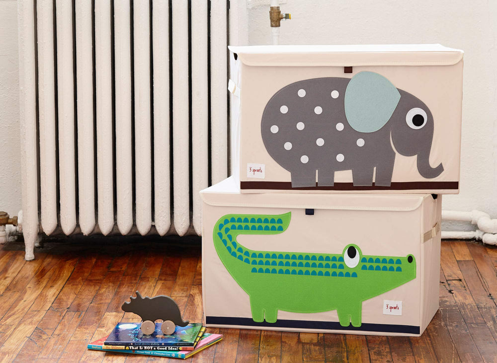 3 Sprouts toy chest with easy-clean fabric for quick wipe-down upkeep